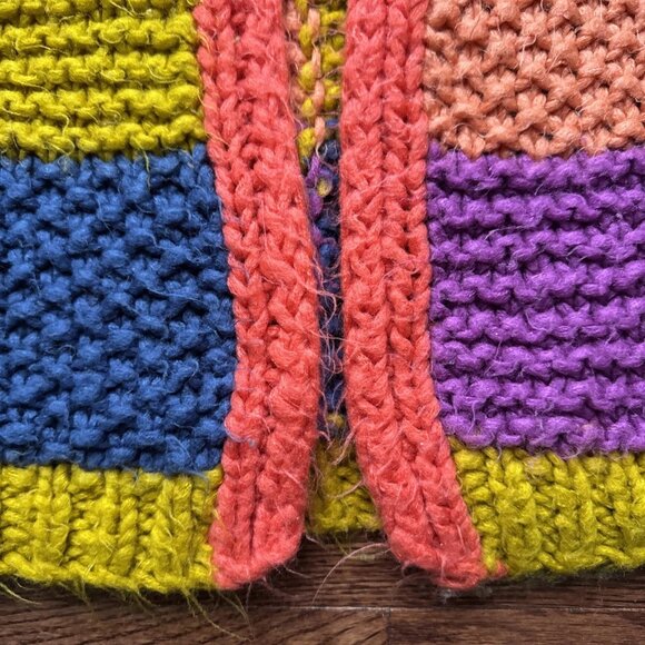 SAACHI Colorblock Multicolored Cardigan Sweater - Picture 6 of 7